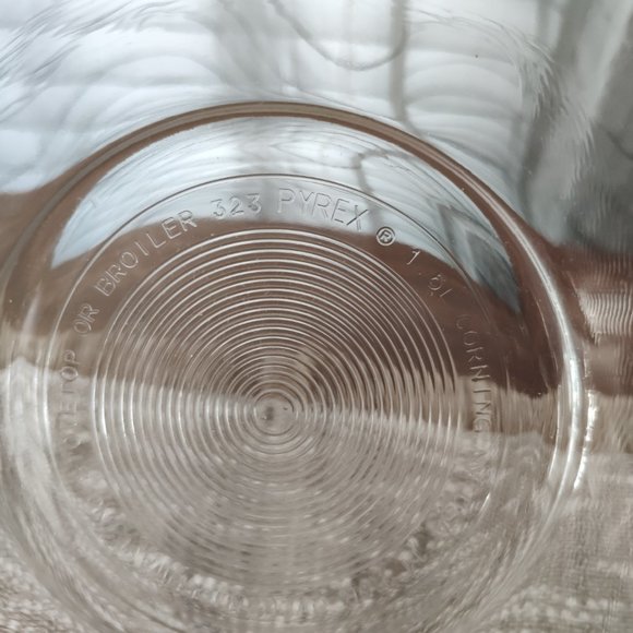 VTG PYREX Clear Bowls Colonial Mist White Flowers - Picture 6 of 10